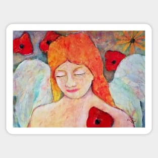 Aurora, Angel image part of an Angel oracle card deck - Renate van Nijen Sticker